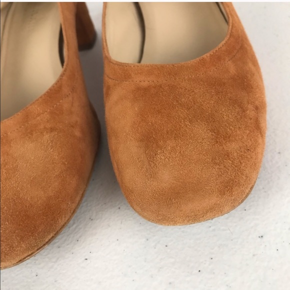 Everlane Cognac Suede The Day Heels Block - Picture 3 of 8